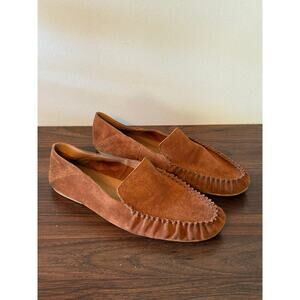 Flattered Bon Bon Loafer in Cognac Suede Crafted in Spain Sz 40 EUC
